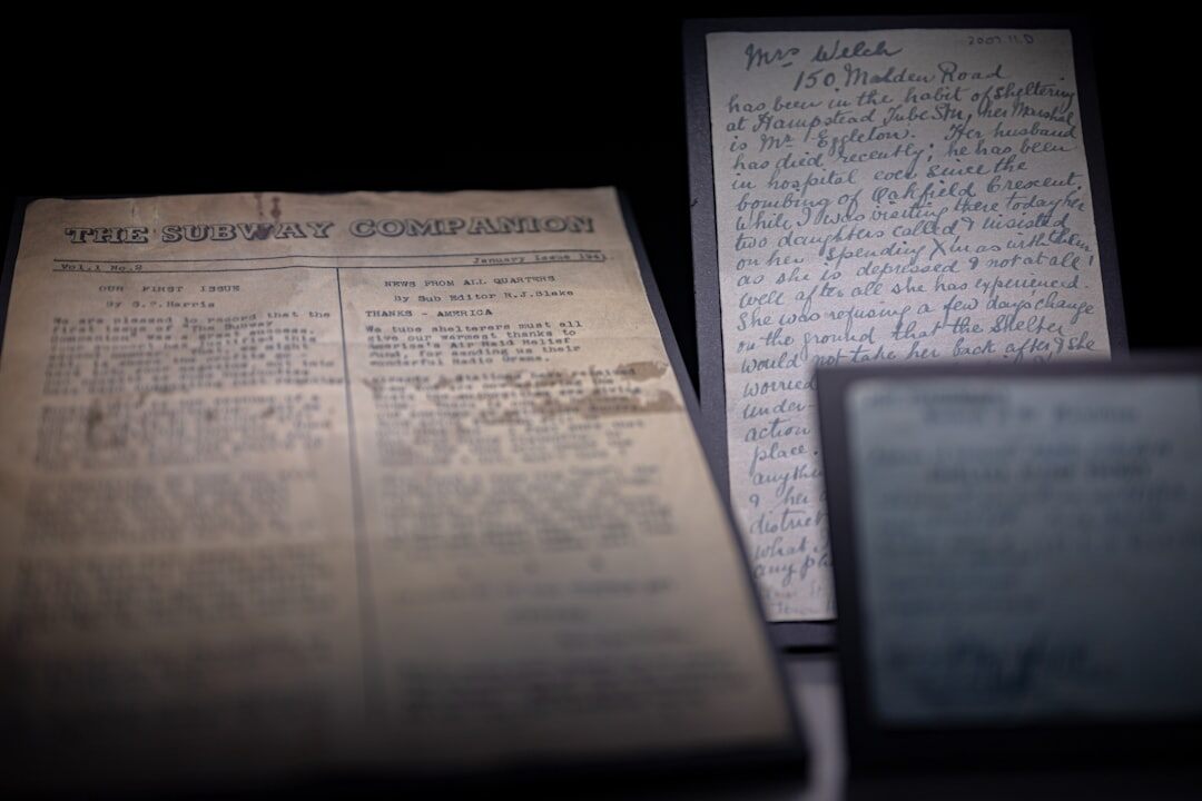 old newspaper clippings