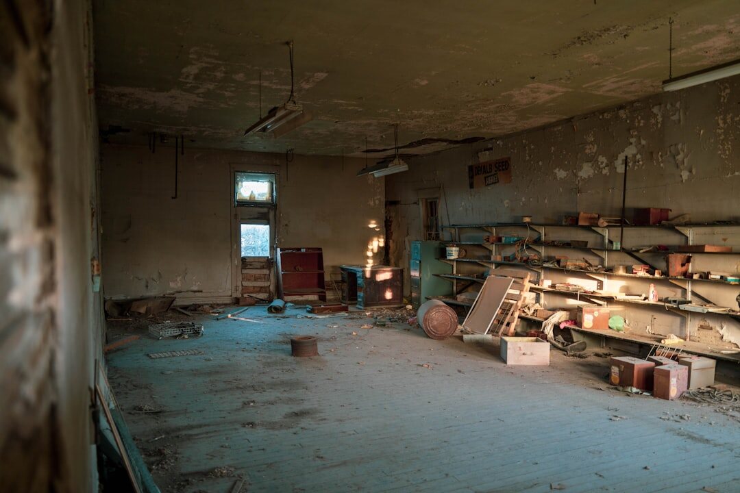old abandoned building interior