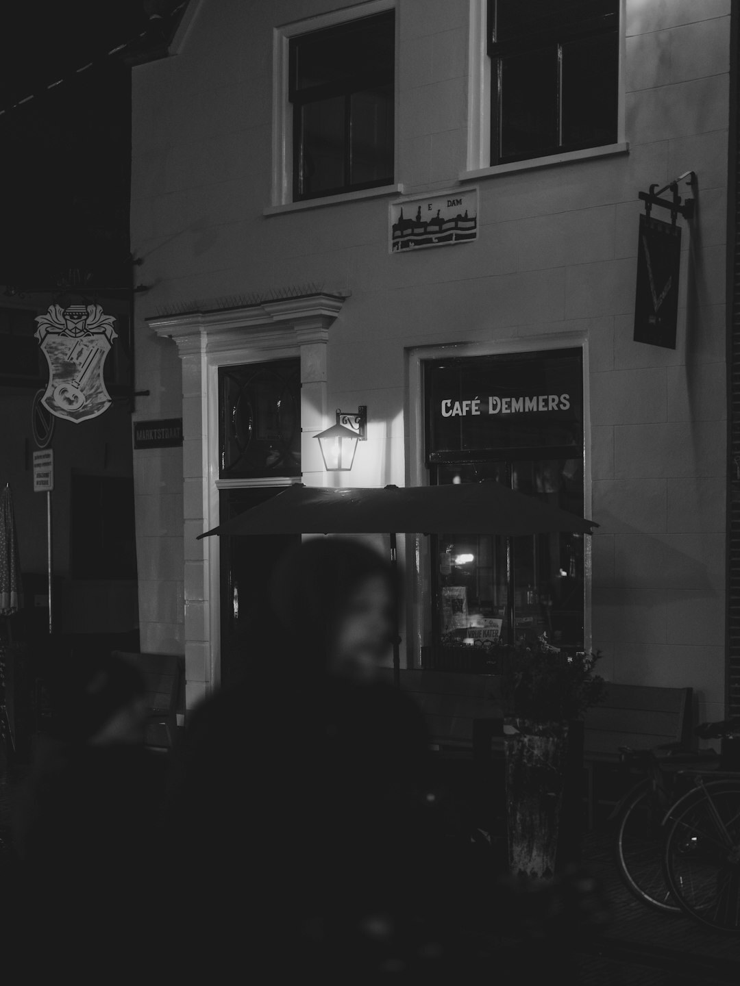 mysterious cafe scene